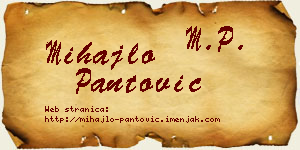Mihajlo Pantović vizit kartica